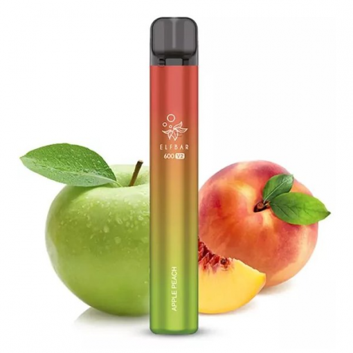 Elf Bar 600 V2 jednorázová ecigareta Apple Peach - 20mg