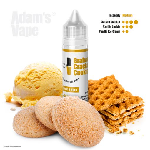 Příchuť Adams vape S&V: Graham Cracker Cookie / Mix sušenek s vanilkovou zmrzlinou 12ml
