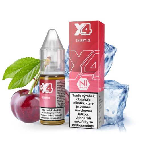Nikotinová sůl X4 Bar Juice - Chladivá Třešeň / Cherry Ice 10ml