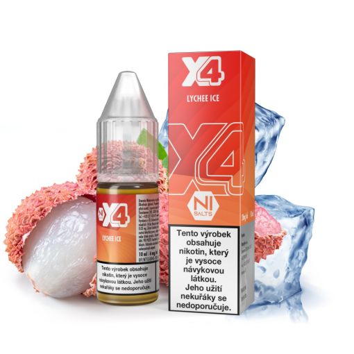 Nikotinová sůl X4 Bar Juice - Chladivé liči / Lychee Ice 10ml