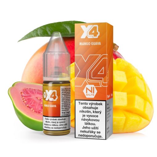 Nikotinová sůl X4 Bar Juice - Mango a guava / Mango Guava 10ml