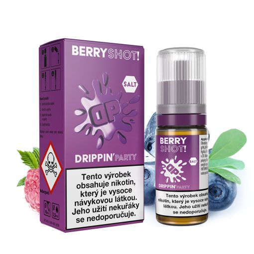 Nikotinová Sůl Drippin Salt Party - Berryshot / Kyselé maliny a sladké borůvky 10ml