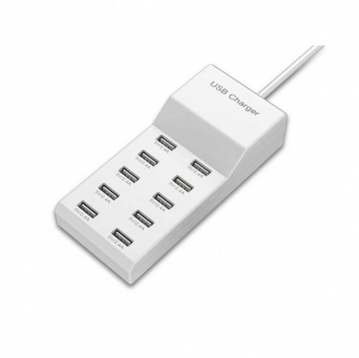 USB Hub 50W 727U 10x USB-A výstup