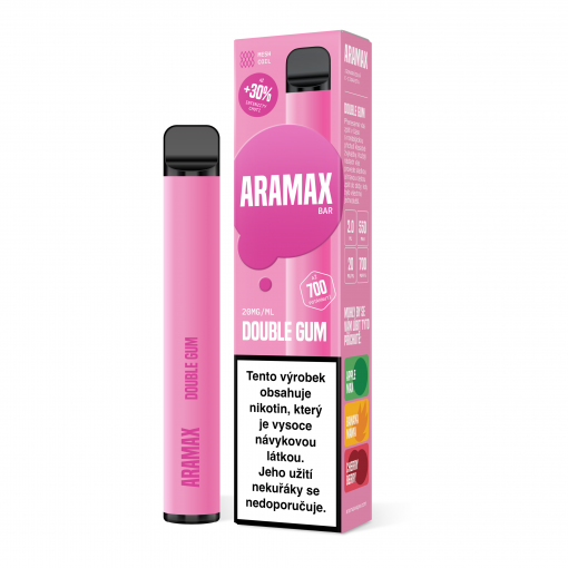 Aramax Bar jednorázová ecigareta Double Gum - 20mg - Kolek Q