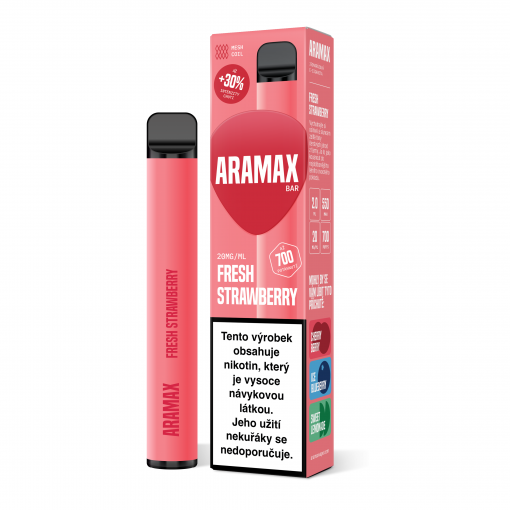 Aramax Bar jednorázová ecigareta Fresh Strawberry - 20mg - Kolek Q