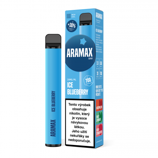 Aramax Bar jednorázová ecigareta Ice Blueberry - 20mg - Kolek Q