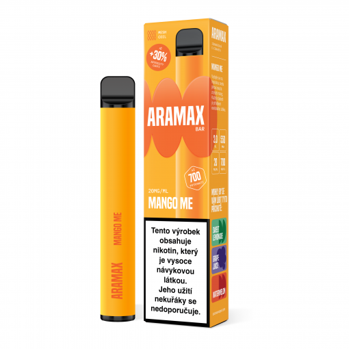Aramax Bar jednorázová ecigareta Mango Me - 20mg - Kolek Q