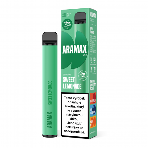 Aramax Bar jednorázová ecigareta  Sweet Lemonade - 20mg