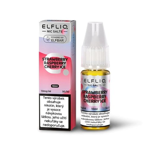 Nikotinová Sůl ELF BAR ElfLiq - Strawberry Raspberry Cherry Ice 10ml