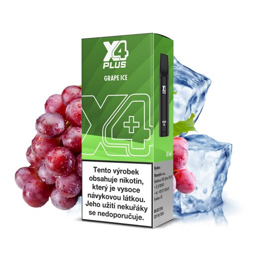 Přednaplněný Pod X4 Plus - Chladivé hroznové víno / Grape Ice - 20mg