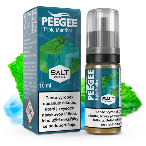 PEEGEE Salt - Trojitý Mentol / Triple Menthol 10ml 50/50 VG/PG