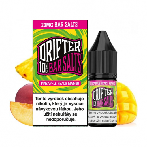 Nikotinová sůl Drifter Bar Salts Pineapple Peach Mango 10ml - 20mg