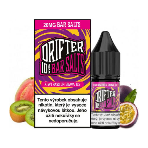 Nikotinová sůl Drifter Bar Salts Kiwi Passionfruit Guava Ice 10ml