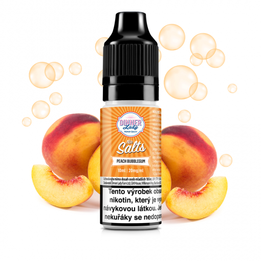 Nikotinová Sůl Dinner Lady Peach Bubblegum 10ml