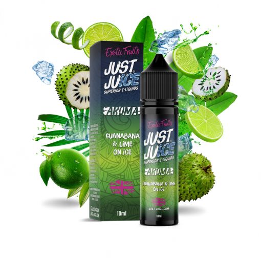 Příchuť Just Juice - Exotic - Guanabana & Lime On Ice 10ml SnV