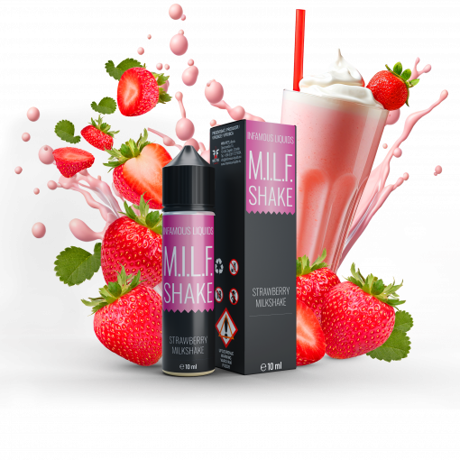Příchuť SNV Infamous Originals - MILF Shake - jahodový milkshake, 10ml