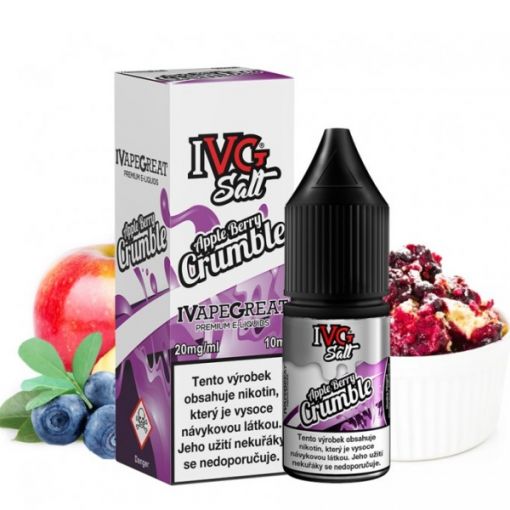 Nikotinová Sůl IVG Salt - Apple Berry Crumble / Jablečný koláč s bobulemi 10ml