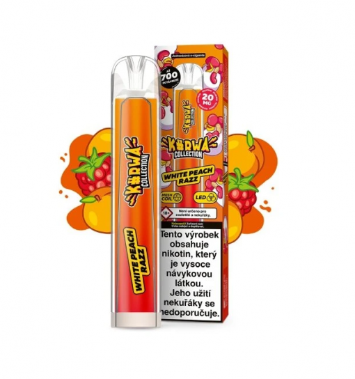 KURWA Collection jednorázová ecigareta White Peach Razz