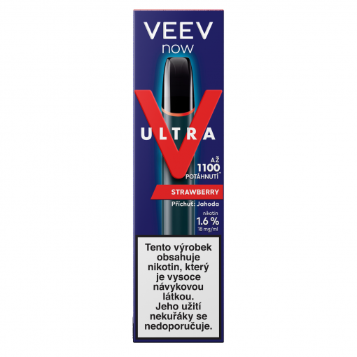 VEEV NOW ULTRA jednorázová ecigareta Strawberry