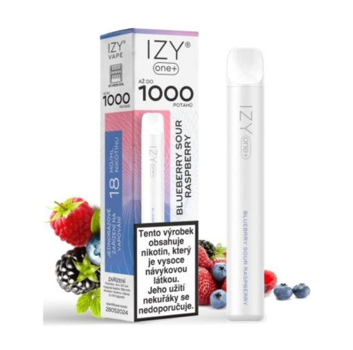 Jednorázová ecigareta IZY ONE+ - Blueberry Sour Raspberry 18mg/ml