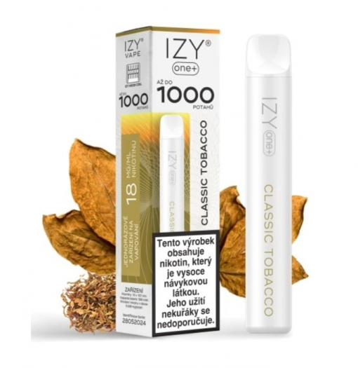 Jednorázová ecigareta IZY ONE+ - Classic Tobacco 18mg/ml