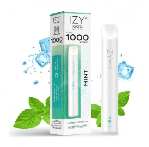 Jednorázová ecigareta IZY ONE+ - Mint 0mg/ml