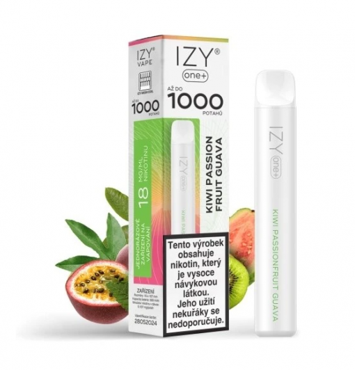 Jednorázová ecigareta IZY ONE+ - Kiwi Passionfruit Guava 18mg/ml