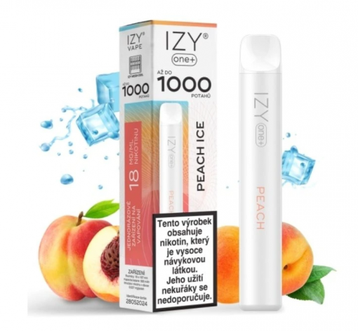 Jednorázová ecigareta IZY ONE+ - Peach Ice 18mg/ml