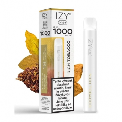 Jednorázová ecigareta IZY ONE+ - Rich Tobacco 18mg/ml