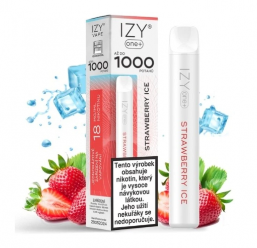 Jednorázová ecigareta IZY ONE+ - Strawberry Ice 18mg/ml