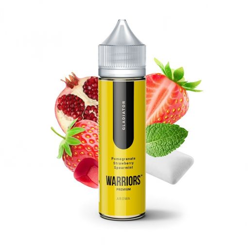 Příchuť Warriors: Gladiator - Granátové jablko, jahoda, máta - 10ml