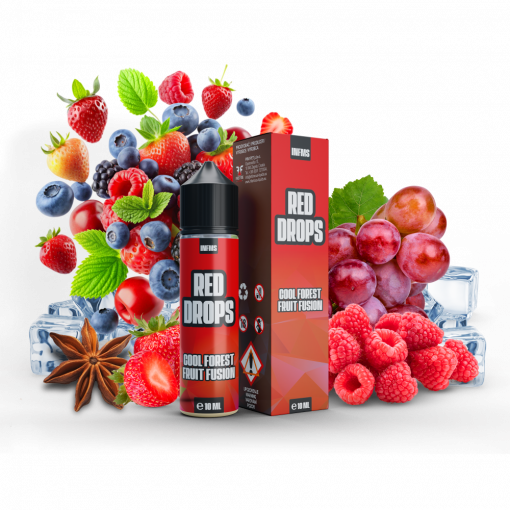 Příchuť Infamous Drops - Red Drops / Lesní plody 10ml SnV (poškozená krabička)
