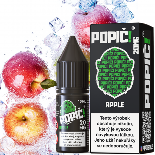 Nikotinová sůl POPIČ! - Apple Ice / Osvěžující šťavnaté jablko - 20mg