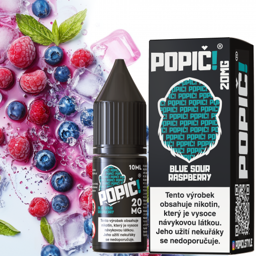 Nikotinová sůl POPIČ! - Blueberry Sour Raspberry / Borůvka a kyselá Malina - 20mg