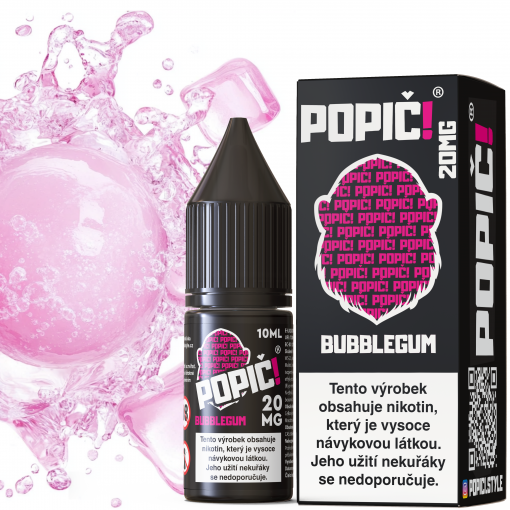 Nikotinová sůl POPIČ! - Bubblegum / Osvěžující žvýkačka - 20mg