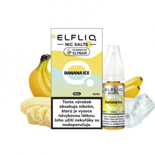 Nikotinová Sůl ELF BAR ElfLiq - Banana Ice 10ml